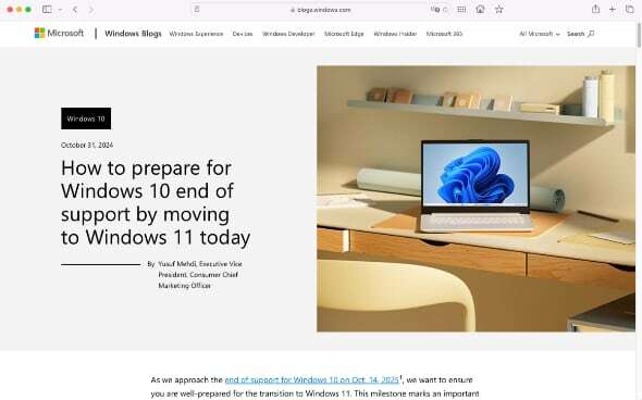 10月31日付で公開された米Microsoftのブログ記事