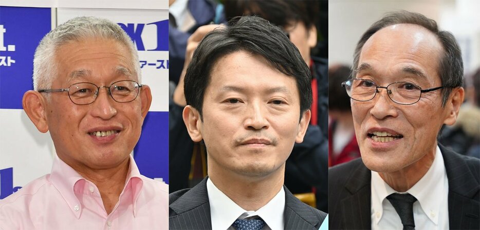 左から泉氏、斎藤知事、東国原氏