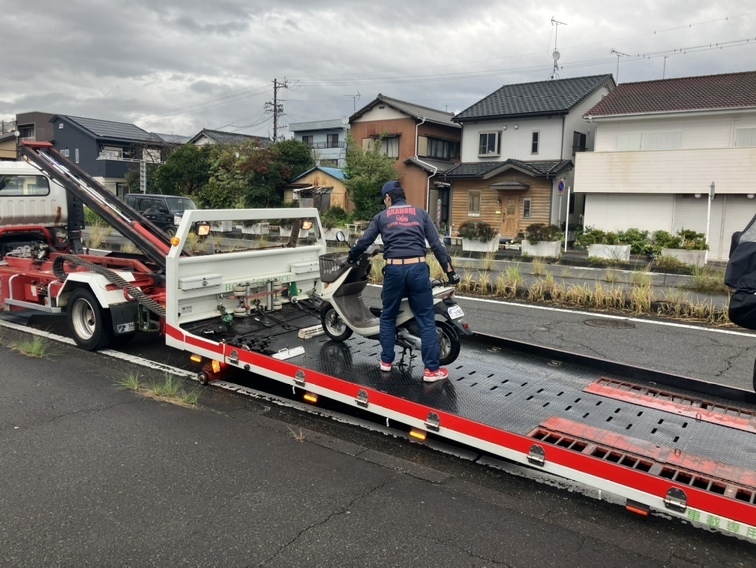 被害に遭った原付