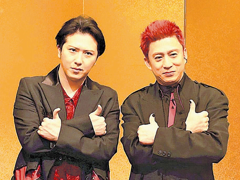 舞台をPRする松本幸四郎さん（右）と尾上松也さん