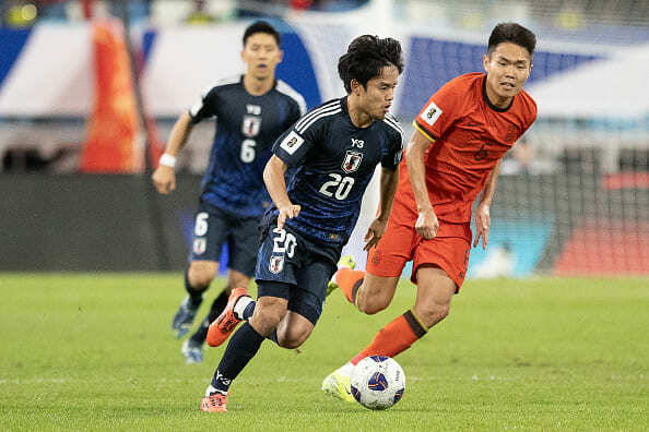 中国戦で存在感を見せた久保 photo/Getty Images