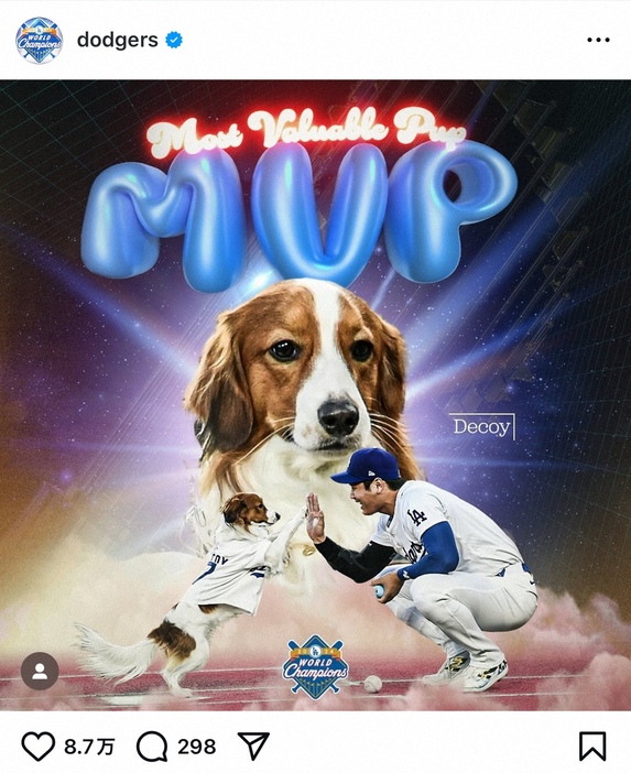 ドジャース公式インスタグラム（＠dodgers）から