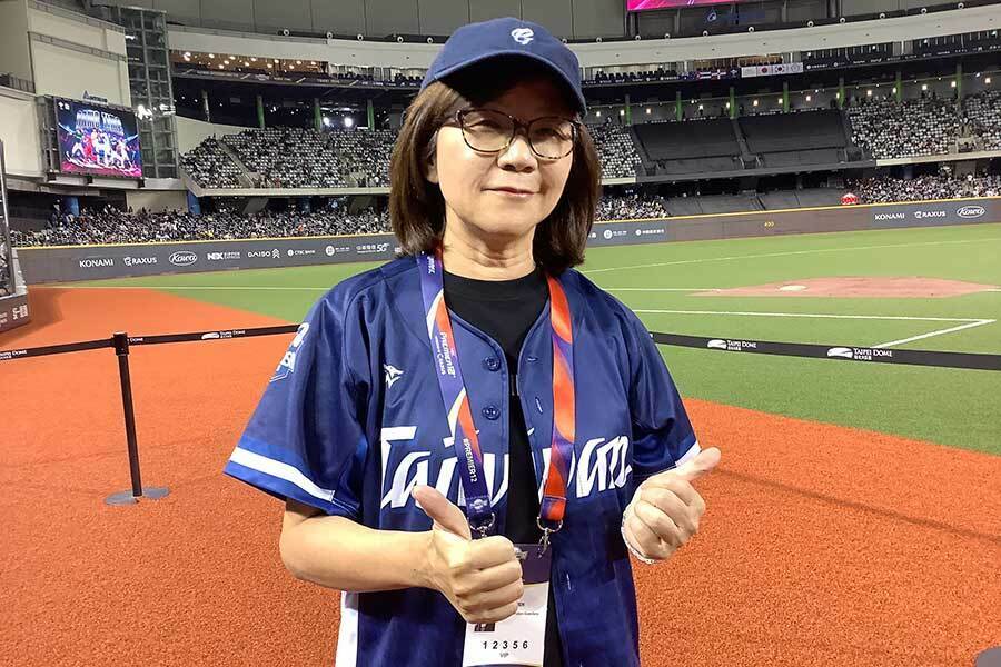 台湾プロ野球・富邦ガーディアンズの運営企業、富邦育楽の総経理の陳昭如さん【写真：編集部】