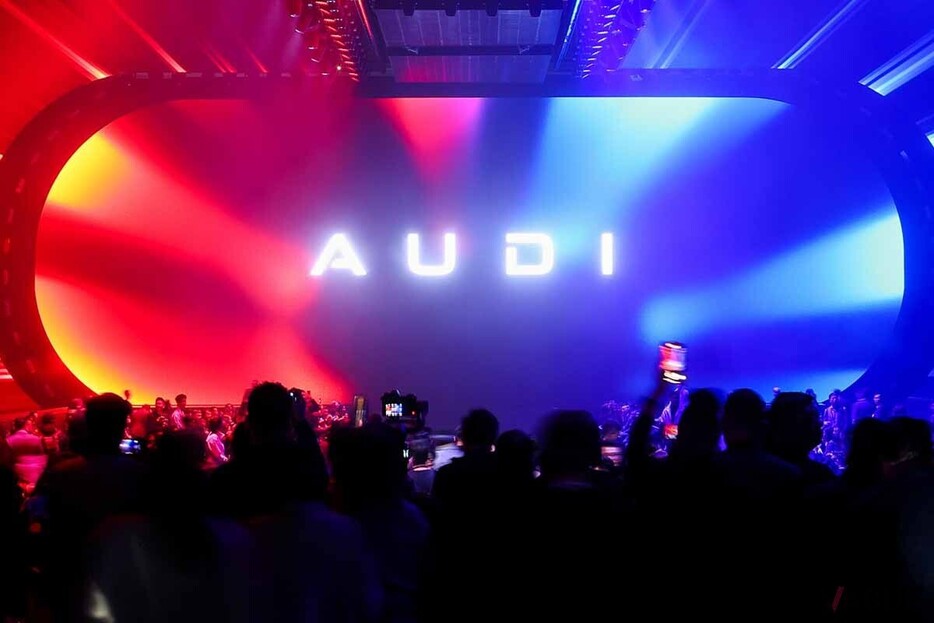 2024年11月7日に開幕した中国・広州モーターショーで初披露された新ブランド「AUDI」のプレスカンファレンスの様子