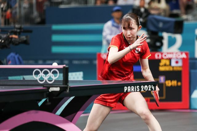 パリ五輪で銅メダルを獲得した早田ひな選手（写真：青木紘二/アフロスポーツ）