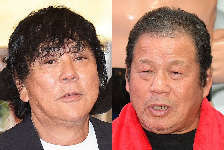 大仁田厚(左)と藤波辰爾