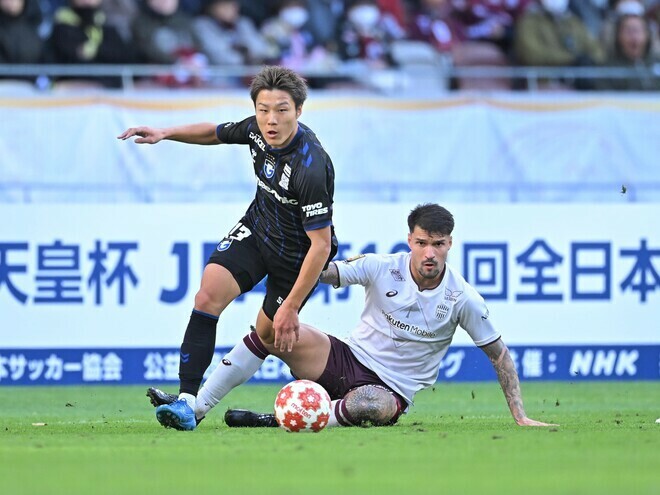 Ｇ大阪対神戸の一戦は０－０で前半を終えた。写真：金子拓弥（サッカーダイジェスト写真部）