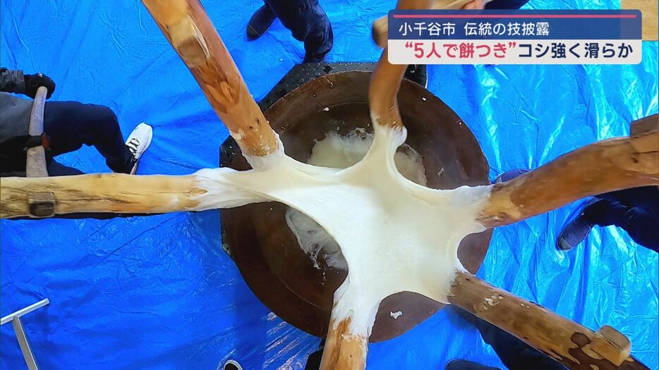 雑煮にいれても溶けにくい粘りある餅が特徴