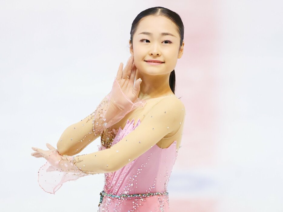 フィギュアスケート全日本ジュニア選手権で史上初の4連覇を果たした島田麻央（16歳） photograph by AFLO