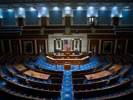 The House Chamber at the US Capitol in Washington, DC.