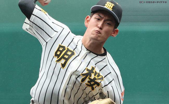 明桜時代の風間球打（写真：日刊スポーツアフロ）