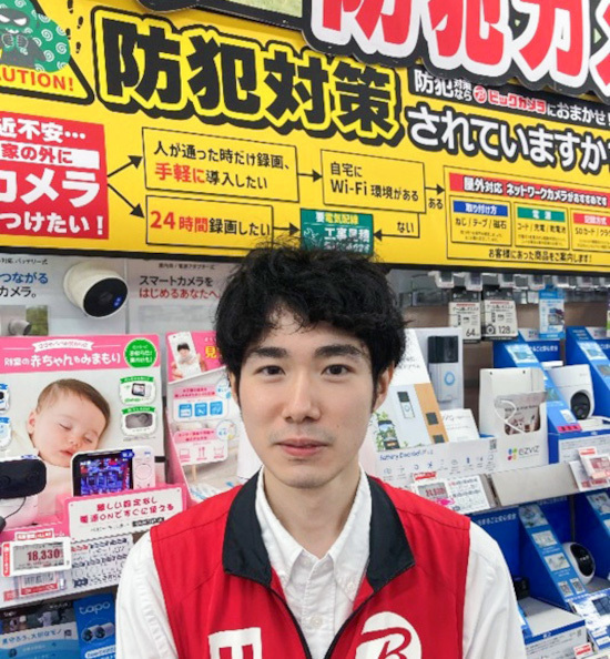 ビックカメラ有楽町店 防犯コーナーの近澤裕太（ちかざわ・ゆうた）さん