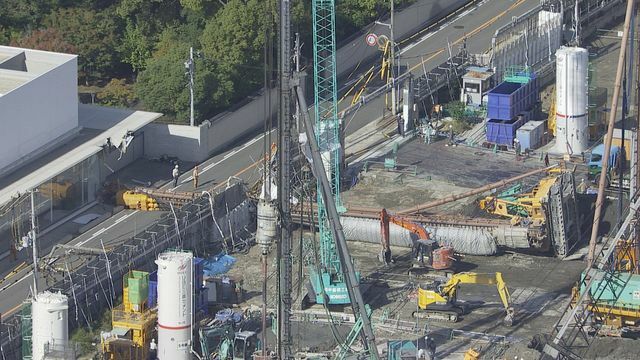 重機が横転した現場