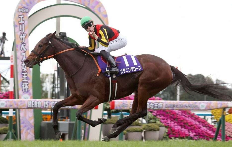 エリザベス女王杯を制したスタニングローズ＝京都競馬場（撮影・安部光翁）