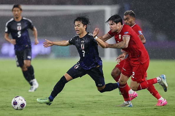 大雨の中、インドネシアは日本を苦しめた Photo/Getty Images