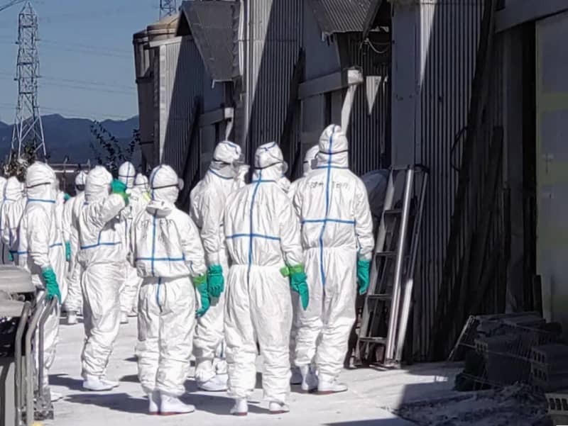 鳥インフルエンザが発生し殺処分が行われた養鶏場＝１９日、本巣市内（写真：岐阜県提供）