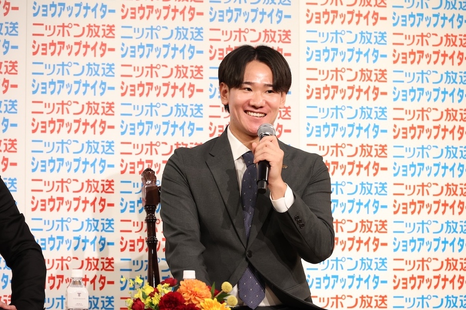 ショウアップナイターカンファレンス2025に出演した巨人・井上温大（提供＝ニッポン放送ショウアップナイター）