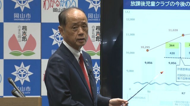 岡山市長の会見　岡山市役所