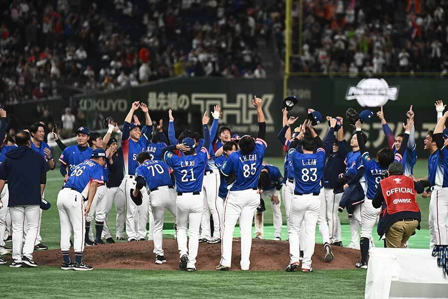 プレミア12で優勝した台湾代表【写真：中戸川知世】