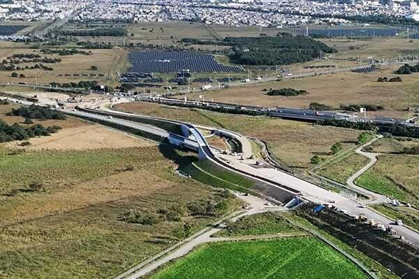 道東道の釧路西IC付近。2024年9月時点（画像：国土交通省北海道開発局釧路開発建設部）。