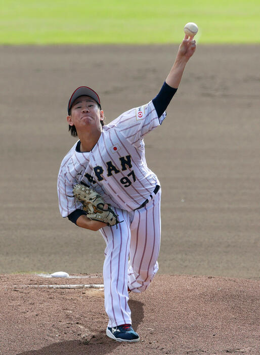 侍ジャパン対広島　侍ジャパン先発の井上（撮影・上山淳一）