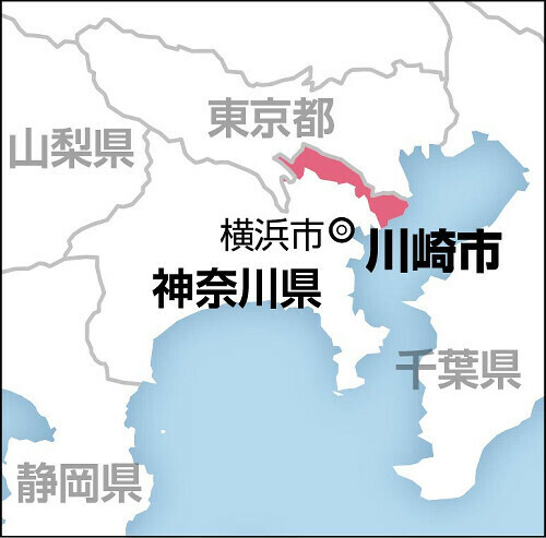 川崎市の地図