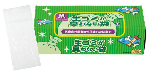 生ゴミが臭わない袋BOS生ゴミ用箱型 Mサイズ 90枚入 1,080円＊編集部調べ（クリロン化成 https://bos-bos.com/）