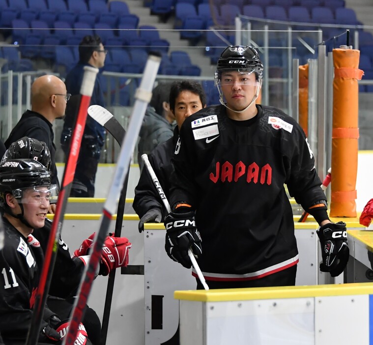 ７月の日本代表合宿。このころは「13番目」のＦＷとして評価されていて、メンバーに入るかどうか微妙な位置づけだった