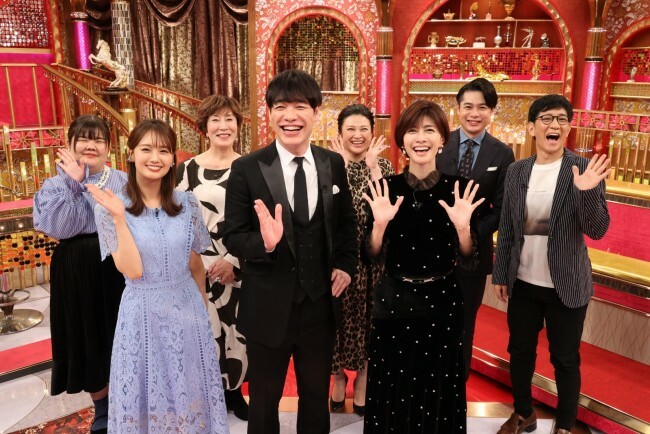 『国民的アニメの祭典　サザエさん55周年SP』に出演する（前列左から）井上清華（フジテレビアナウンサー）、川島明、内田有紀（後列左から）あんり（ぼる塾）高畑淳子、島崎和歌子、吉村 崇（平成ノブシコブシ）、柴田英嗣（アンタッチャブル）