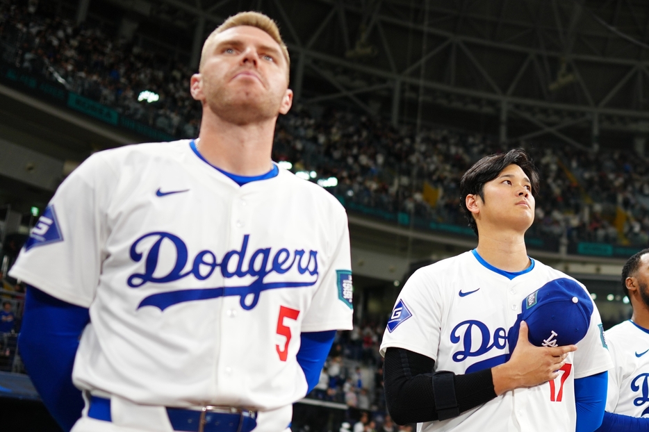 韓国での開幕シリーズで起きた一大スキャンダルをフリーマンが回想した。(C)Getty Images