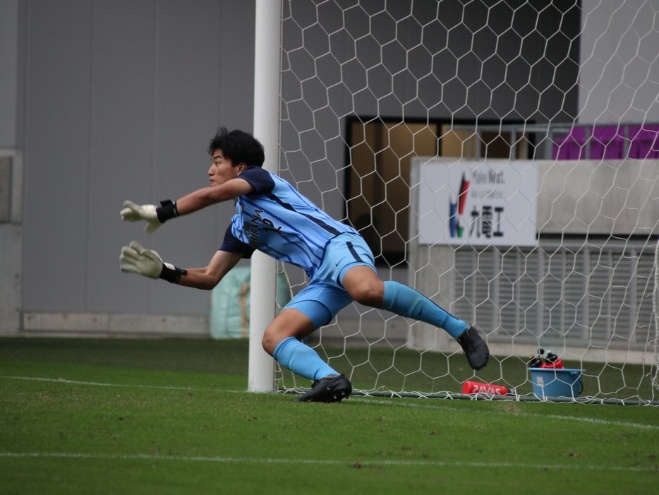 決勝の舞台で躍動した京都橘高GK平誠都(2年)(Shunsuke AMAZUTSUMI)