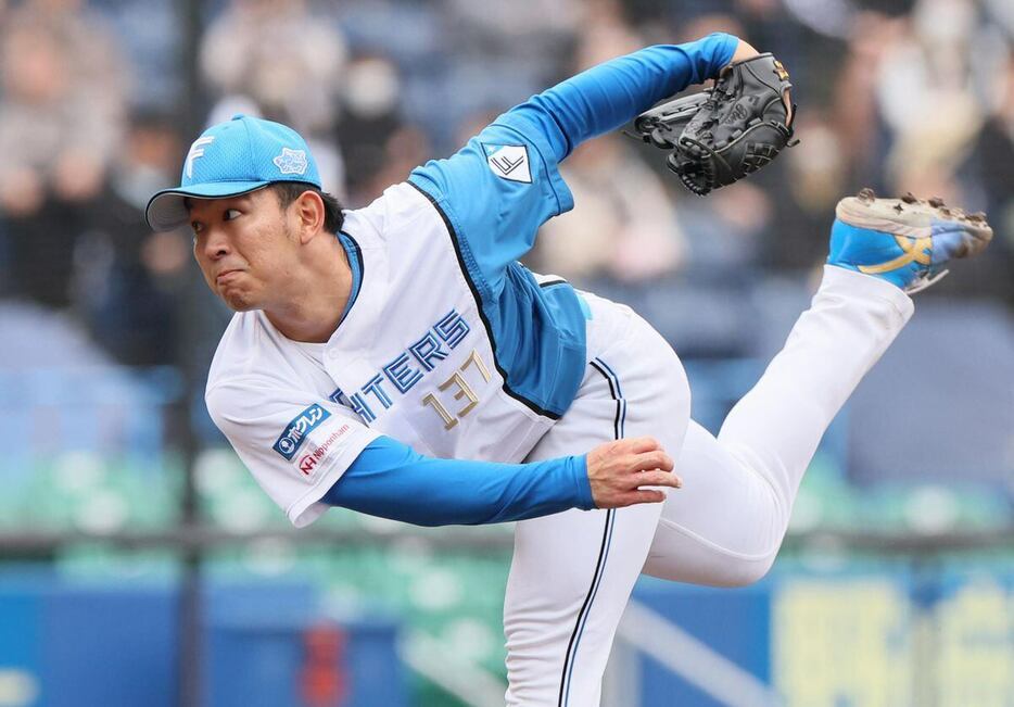 トライアウトに臨んだ柿木蓮＝ZOZOマリンスタジアム（撮影・佐藤徳昭）