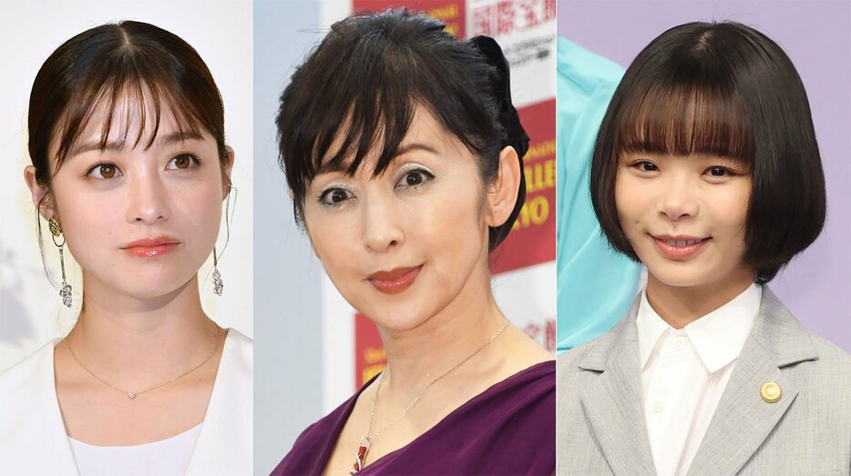 左から橋本環奈、斉藤由貴、趣里