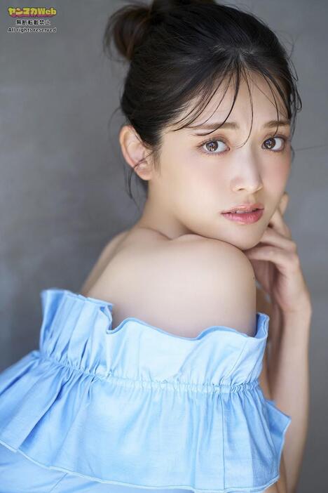 「ヤンマガWeb」に登場した松村沙友理さん（c）中村和孝／ヤンマガWeb