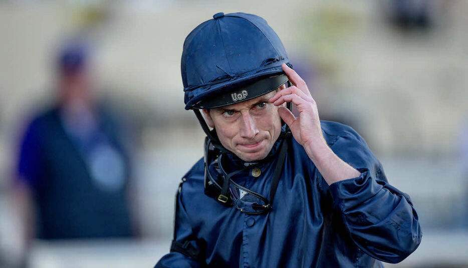 ルクセンブルクに騎乗するライアン・ムーア騎手（（C）Alex Evers／Eclipse Sportswire／Breeders Cup）