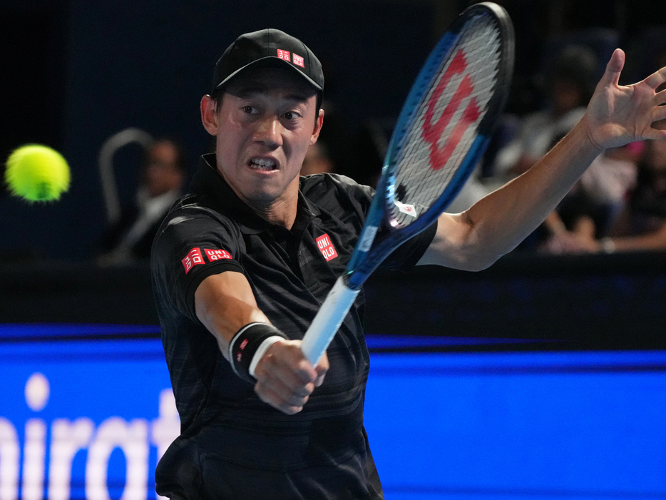 写真は木下グループジャパンオープン（東京・有明テニスの森）での錦織圭（ユニクロ）（Getty Images）