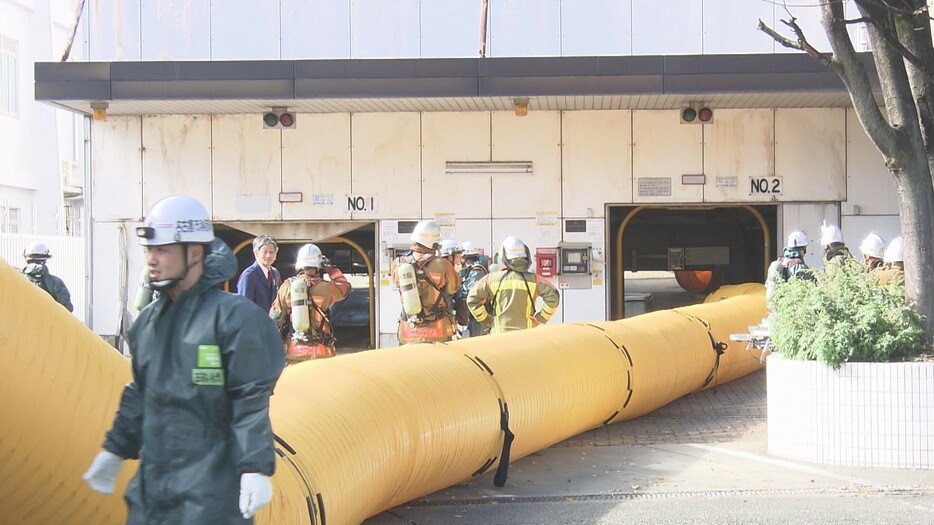 ガスが漏れた立体駐車場　名古屋市熱田区