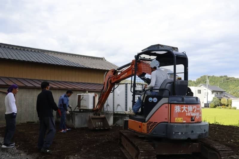 大伸ワークサポートによる工事現場＝２０２４年８月、栃木県栃木市