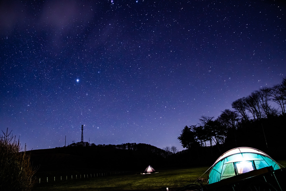 星空が広がるキャンプ場