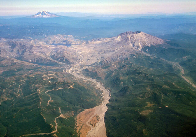 1980年5月18日、山体崩壊直後のセントヘレンズ山　photo by gettyimages