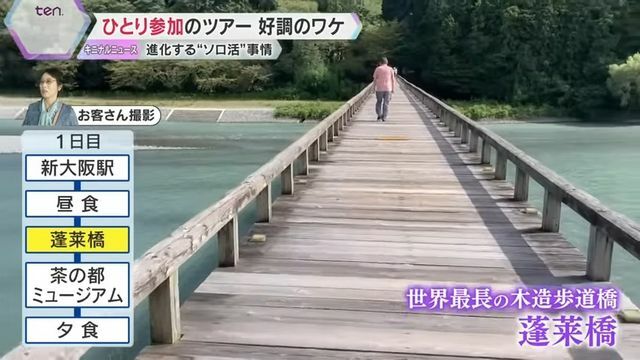 世界最長の木造歩道橋「蓬莱橋」