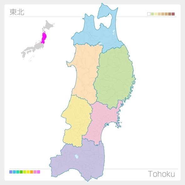 東北6県のイメージ画像（出典：PIXTA）