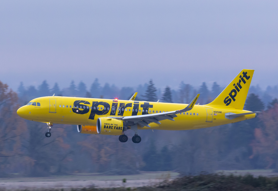 米スピリット航空の旅客機（イメージ写真）