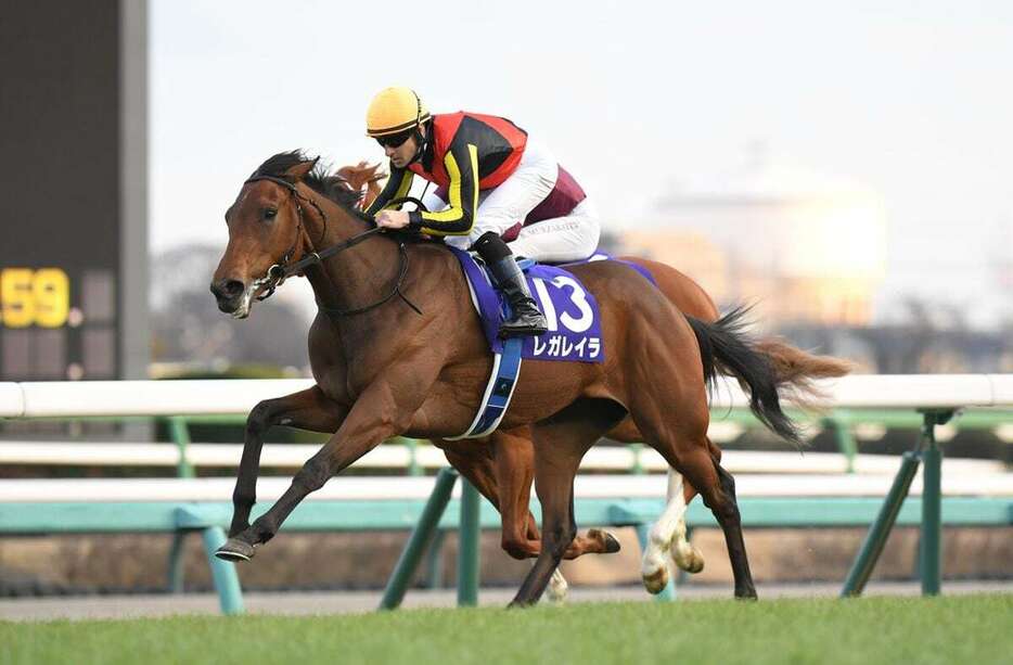 昨年のホープフルステークスを制したレガレイラ＝2023年12月28日、中山競馬場（奈良武撮影）