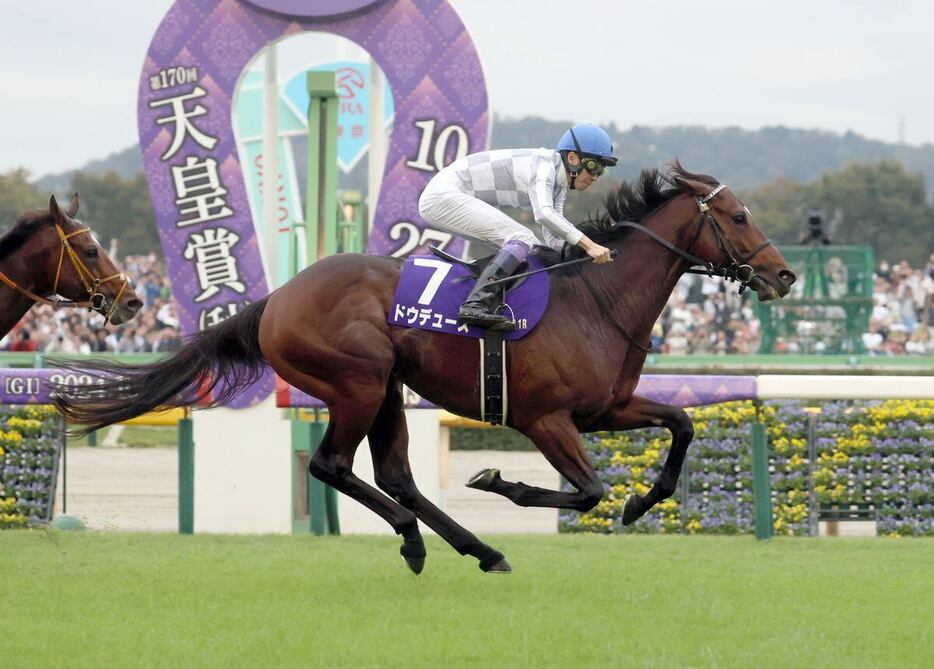 天皇賞・秋を制したドウデュース＝東京競馬場（撮影・塩浦孝明）