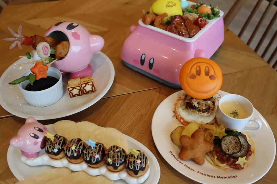 「Kirby Cafe OSAKA」で提供するメニュー（C） Nintendo / HAL Laboratory, Inc.