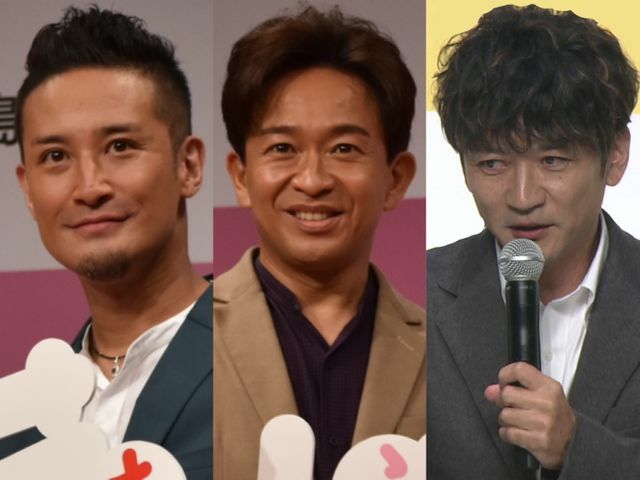 （左から）松岡昌宏さん、城島茂さん、国分太一さん