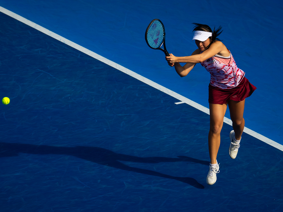 写真は東レPPO（東京・有明テニスの森）での齋藤咲良（富士薬品）（Getty Images）