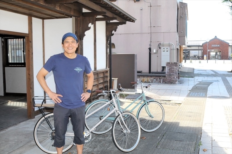 自転車を軸とした２次交通拠点の整備を目指す高橋さん