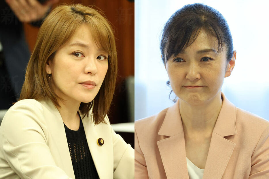 アイドルを卒業後、政務官になった今井氏（左）と生稲氏